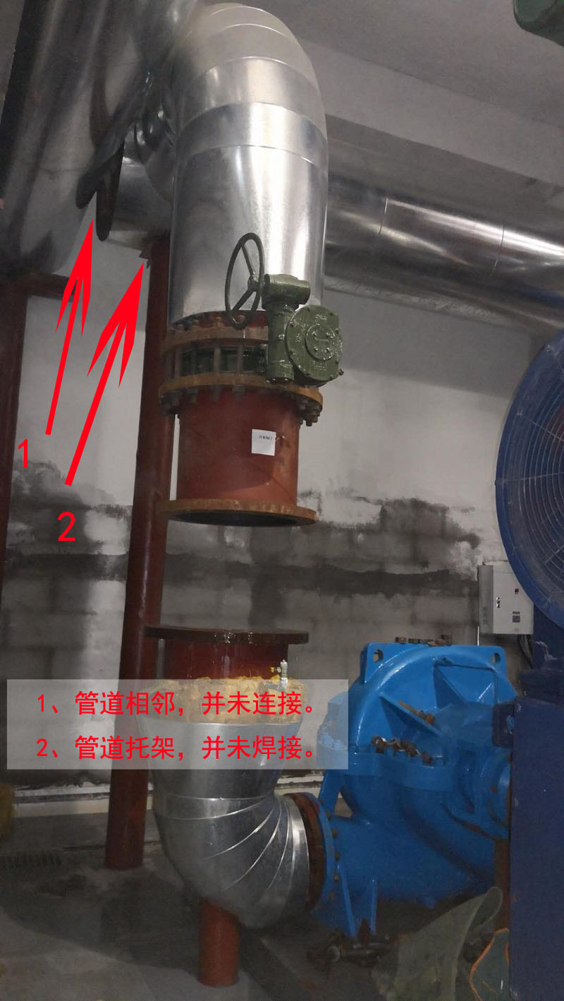 某市政热力锅炉房橡胶接头拉脱问题报告